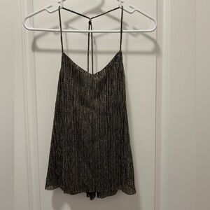 Black and gold shimmery tank top